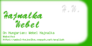 hajnalka webel business card